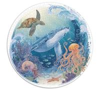 1000 Piece Jigsaw Puzzle Adults Underwater Theme Colorful Fish Coral Reefs And Submerged Ships Challenging Puzzle for Group Activities And Leisure