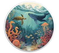 1000 Piece Jigsaw Puzzle Adults Underwater Theme Colorful Fish Coral Reefs And Submerged Ships Challenging Puzzle for Group Activities And Leisure