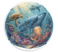 1000 Piece Jigsaw Puzzle Adults Underwater Theme Colorful Fish Coral Reefs And Submerged Ships Challenging Puzzle for Group Activities And Leisure