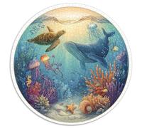 1000 Piece Jigsaw Puzzle Adults Underwater Theme Colorful Fish Coral Reefs And Submerged Ships Challenging Puzzle for Group Activities And Leisure