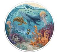 1000 Piece Jigsaw Puzzle Adults Underwater Theme Colorful Fish Coral Reefs And Submerged Ships Challenging Puzzle for Group Activities And Leisure