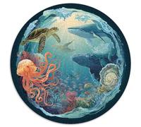 1000 Piece Jigsaw Puzzle Adults Underwater Theme Colorful Fish Coral Reefs And Submerged Ships Challenging Puzzle for Group Activities And Leisure