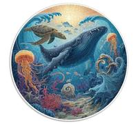 1000 Piece Jigsaw Puzzle Adults Underwater Theme Colorful Fish Coral Reefs And Submerged Ships Challenging Puzzle for Group Activities And Leisure