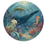 1000 Piece Jigsaw Puzzle Adults Underwater World Relaxing Challenge Stunning Ocean Scene with Fish Turtles And Shipwrecks Perfect for Gifting And Leisure Time