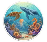 1000 Piece Jigsaw Puzzle Adults Underwater World Relaxing Challenge Stunning Ocean Scene with Fish Turtles And Shipwrecks Perfect for Gifting And Leisure Time