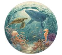 1000 Piece Jigsaw Puzzle Adults Underwater World Relaxing Challenge Stunning Ocean Scene with Fish Turtles And Shipwrecks Perfect for Gifting And Leisure Time