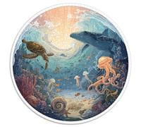1000 Piece Jigsaw Puzzle Adults Underwater World Relaxing Challenge Stunning Ocean Scene with Fish Turtles And Shipwrecks Perfect for Gifting And Leisure Time