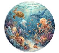 1000 Piece Jigsaw Puzzle Adults Underwater World Relaxing Challenge Stunning Ocean Scene with Fish Turtles And Shipwrecks Perfect for Gifting And Leisure Time