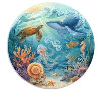 1000 Piece Jigsaw Puzzle Adults Underwater World Relaxing Challenge Stunning Ocean Scene with Fish Turtles And Shipwrecks Perfect for Gifting And Leisure Time