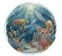 1000 Piece Jigsaw Puzzle Adults Underwater World Relaxing Challenge Stunning Ocean Scene with Fish Turtles And Shipwrecks Perfect for Gifting And Leisure Time