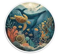 1000 Piece Jigsaw Puzzle Adults Underwater World Relaxing Challenge Stunning Ocean Scene with Fish Turtles And Shipwrecks Perfect for Gifting And Leisure Time