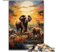 1000-Piece Jigsaw Puzzle African Animals Puzzle Creative Family Game & Home Decor, for Teenagers (size : 26x38cm)