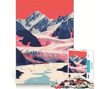 1000 Piece Jigsaw Puzzle Alaska Nature Art Precise Cut Art Brain Boosting Play Leisure Time Fun Xmas Decor Gift (38x52cm)