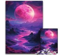1000 Piece Jigsaw Puzzle Amazing Neon Landscape Wooden Jigsaw Puzzles Perfect for Christmas, Halloween, Easter, New Year 50x75CM/19.68x29.52inch