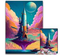 1000 Piece Jigsaw Puzzle Amazing Rocket The Sea Puzzles for Adults Ideal for Lover, Perfect Christmas, New Year, Valentine's Gift 50x75CM/19.68x29.52inch