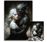 1000 Piece Jigsaw Puzzle Angel And Daemon_204321b Wooden Jigsaw Perfect for Teenagers & Collectors, Ideal Home Decor & Travel Gift 1000 PCS