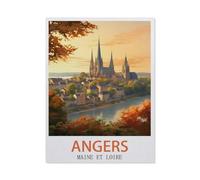 1000 Piece Jigsaw Puzzle,Angers Maine-et-Loire,Adults Children Wood Toy Educational Game(75x50cm)-GP64