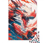 1000 Piece Jigsaw Puzzle, Angry Anime Dragon, 70x50cm/1000pcs, for Adults, Relaxing Winter Hobby, Weekend Downtime And Time at Home