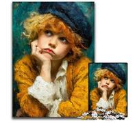 1000 Piece Jigsaw Puzzle Angry Little Boy Cardboard Puzzles Educational Games, Enhance Love between Couples for Age 14 Years Up 26X38CM