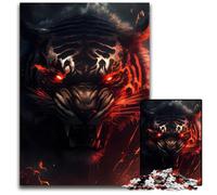 1000 Piece Jigsaw Puzzle Angry Wild Tiger Head Art_186052b Wooden Jigsaw Puzzles Gift for Men And Women, Daily & Special Occasion 1000 PCS