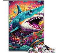 1000 Piece Jigsaw Puzzle Animal Art Shark JigsawPuzzle 1000 Pieces for Adults Family Interaction & Brain Challenge, Family Activity Challenge (Szie 26x38cm)