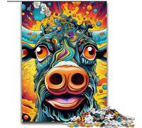 1000-Piece Jigsaw Puzzle Animal Buffalo 1000 Pieces Puzzle Gifts Christmas Halloween Mother's Day New Year Easter Gift (Szie 26x38cm)
