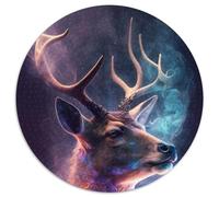 1000-Piece Jigsaw Puzzle Animal Deer Cloud Round Puzzles 1000 Pieces for Adults Ideal And Home Decor 67.5x67.5cm