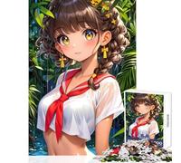 1000 Piece Jigsaw Puzzle Anime Girl in Rain Cute Puzzle For Teenagers Pattern Assembly Train Your Brain And Hands Gifts for Friends And Family (38x26cm)