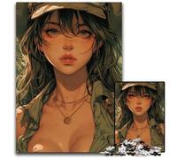 1000 Piece Jigsaw Puzzle Anime Girl Soldier Wooden Puzzles Home Activity for Holidays Birthdays And Family Game Nights 1000 PCS(75x50cm)