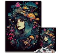 1000 Piece Jigsaw Puzzle Anime Mushroom Girl Wooden Puzzles Home Activity for Holidays Birthdays And Family Game Nights 1000 PCS(75x50cm)