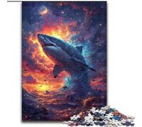 1000-Piece Jigsaw Puzzle Anime Sharks Puzzle Made of Wood,Family Interactive Game, Brain Teaser Gift, Educational Toy 1000pcs(50x75cm)