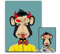 1000 Piece Jigsaw Puzzle Ape Devils Wooden Jigsaw Puzzles Challenging Brain Teaser for Teenagers Family Game Night Fun 1000 PCS(75x50cm)