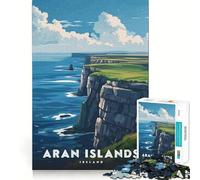 1000 Piece Jigsaw Puzzle Aran Islands Cliffs Clean Joint Game Brain Teasing Play Relax Play Time Birthday Fun Gift (38x52cm)