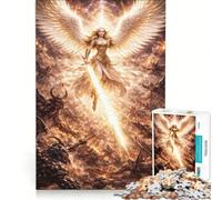 1000 Piece Jigsaw Puzzle Archangel Gabrielle Fights Devil, Practical Game, Parent-child Interaction, Artists Collection, Fine Art 50x75cm