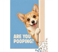 1000 Piece Jigsaw Puzzle, Are You Pooping Corgi, 38x26cm/1000pcs, for Adults, Winter Indoor Activity, Home Relaxation And Cosy Evenings