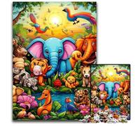 1000 Piece Jigsaw Puzzle Art Animal World Jigsaw Puzzles Challenging Brain Teaser for Teenagers, Family Fun Interactive Game 26X38CM/10.23x14.96inch