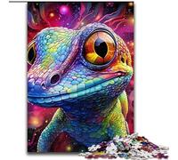 1000-Piece Jigsaw Puzzle Art Chameleon 1000Pc Adults Jigsaw Puzzle for Teenagers, Family Interactive Game, Challenge Gift (Szie 26x38cm)
