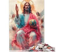 1000 Piece Jigsaw Puzzle Art Christian Jesus Jigsaws Puzzles Paper Puzzle Assembly Toy Family Interactive Game 1000pcs (38x26cm)