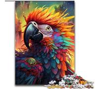 1000-Piece Jigsaw Puzzle Art Parrot Challenging Puzzles Develops Hand-Eye Coordination Skills, Perfect for Birthday Gifts (Size 26x38 cm)