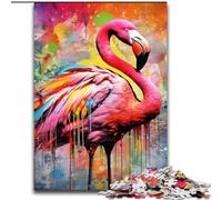 1000 Piece Jigsaw Puzzle Art Psychedelic Flamingo Jigsaw for Teenagers, Couples, And Friends for Birthdays, Christmas (size : 50x75cm)