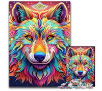 1000 Piece Jigsaw Puzzle Art Wolf Puzzles for Adults Ideal for Lover, Perfect Christmas, New Year, Valentine's Gift 26X38CM/10.23x14.96inch