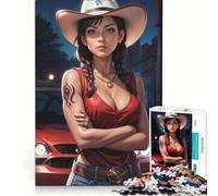 1000 Piece Jigsaw Puzzle Asian Cowgirl Lei Bing, Practical Game, Parent-child Interaction, Artists Collection, Fine Art 38x26cm