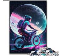 1000-Piece Jigsaw Puzzle Astronaut Bike cardboard Jigsaw size 26x38cm Perfect for Family Fun, Party Games, Birthday Party Favors