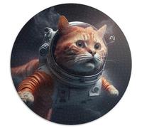 1000-Piece Jigsaw Puzzle Astronaut Cat Puzzles for Adults Challenging Brain Teaser for Teenagers, Family Game Night Fun 67.5x67.5cm