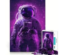 1000 Piece Jigsaw Puzzle Astronaut Cosmic Glitch Precise Cut Art Brain Boosting Play Leisure Time Fun Xmas Decor Gift (50x75cm)