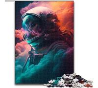 1000-Piece Jigsaw Puzzle Astronaut Nebula Wooden Jigsaw size 50x75cm for Family And Friends, Suitable for Ages 14+