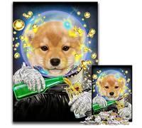 1000 Piece Jigsaw Puzzle Astronaut Shiba Inu Challenging Puzzles for Teenagers & Teens Ideal Birthday 1000 PCS(75x50cm)