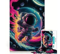 1000 Piece Jigsaw Puzzle Astronaut Space Colorful Nebula Precise Cut Art Brain Boosting Play Leisure Time Fun Xmas Decor Gift (38x52cm)