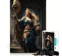 1000 Piece Jigsaw Puzzle Athena Goddess Precise Cut Art Brain Boosting Play Leisure Time Fun Xmas Decor Gift (38x26cm)