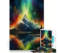 1000 Piece Jigsaw Puzzle Aurora Reflections Precise Cut Art Brain Boosting Play Leisure Time Fun Xmas Decor Gift (38x52cm)